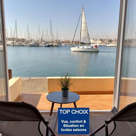Studio - Les Pieds Dans L'Eau Agreable En Toutes Saisons 4 Couchages - Climatisation - Parking Prive - Piscine Sur Mer - Vue Magnifique Et Rare - Situation Optimum - Les Argonautes - Ile Des Pecheurs - Cap D'Agde Exterior foto