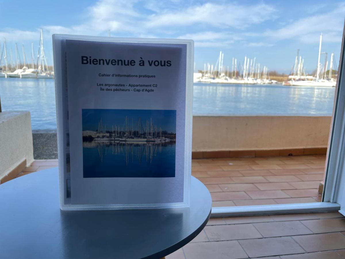 Studio - Les Pieds Dans L'Eau Agreable En Toutes Saisons 4 Couchages - Climatisation - Parking Prive - Piscine Sur Mer - Vue Magnifique Et Rare - Situation Optimum - Les Argonautes - Ile Des Pecheurs - Cap D'Agde Exterior foto